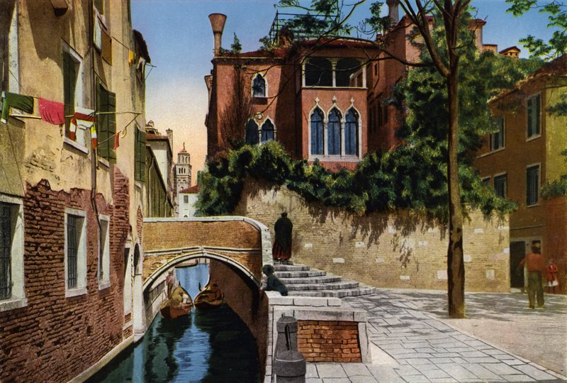 Venezia / Venezia: Rio S Gregorio (fargebilde) av Italian Photographer