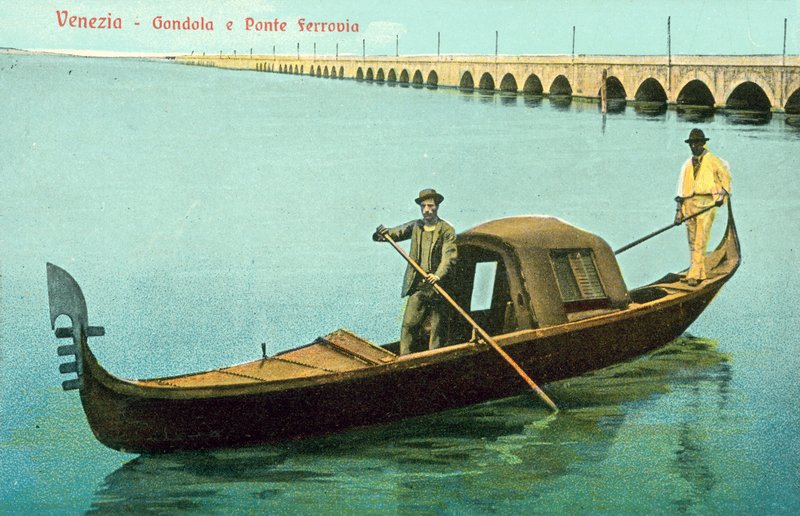 Venezia, gondol, Ponte Ferrovia av Italian Photographer