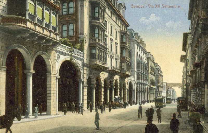 Via XX Settembre, Genova (fargebilde) av Italian Photographer