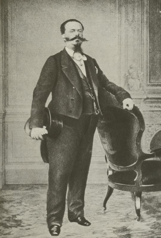 Victor Emmanuel II, konge av Italia (s/hvitt bilde) av Italian Photographer