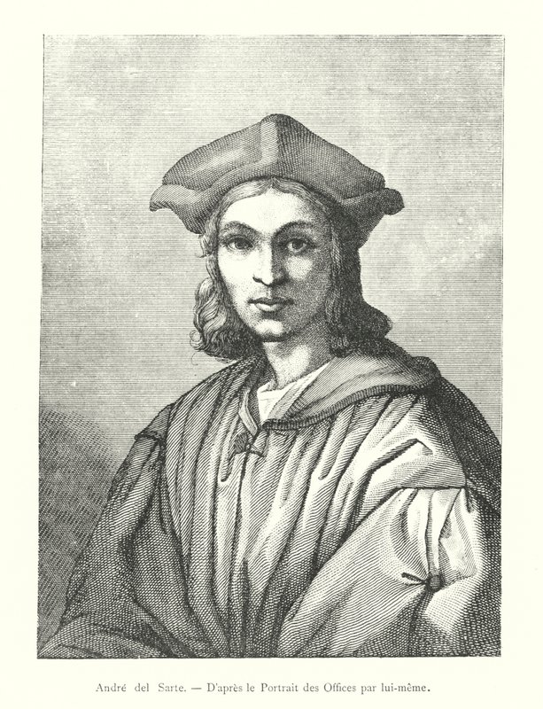 Andre del Sarte, Etter Uffizi-portrettet av seg selv (gravering) av Italian School