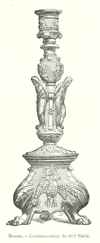 Bronse, begynnelsen av det XVI. århundre (gravering) av Italian School