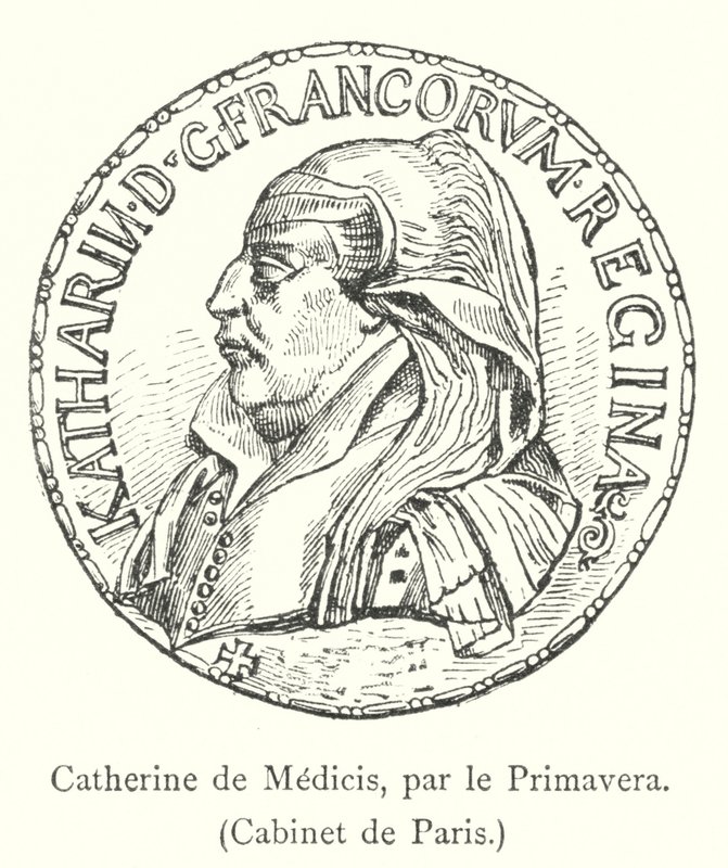 Catherine de Medici, par le Primavera, Cabinet de Paris (gravering) av Italian School