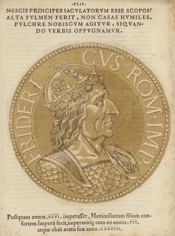 Mynt med et bilde av Maximilian I av Italian School