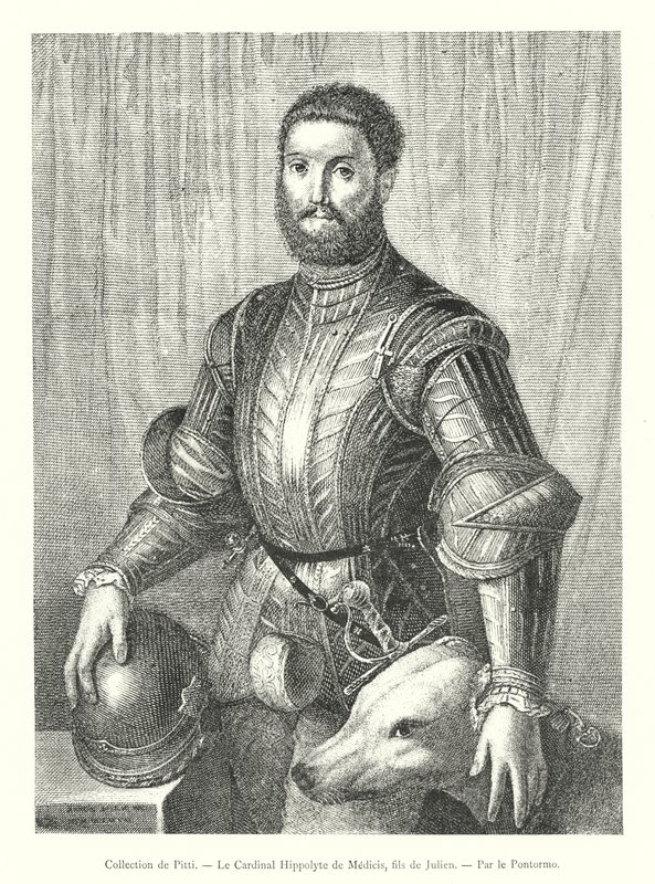 Samling av Pitti, kardinal Hippolyte de Medici, sønn av Julien, Av Pontormo (gravering) av Italian School