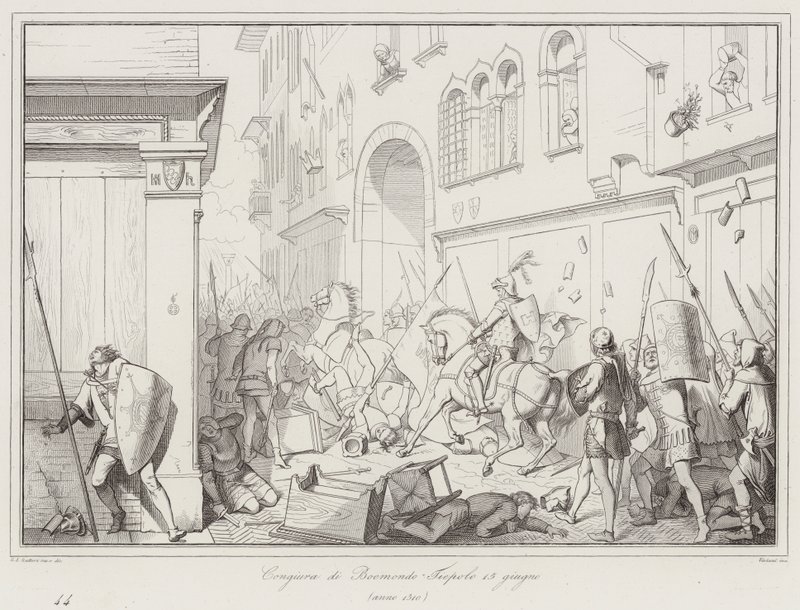 Konspirasjon av Boemondo Tiepolo 15. juni av Italian School