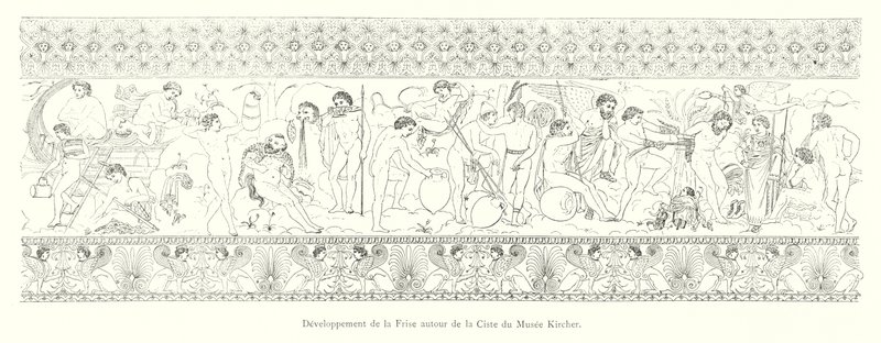 Utvikling av Friesland rundt Cistus av Kircher-museet (gravering) av Italian School