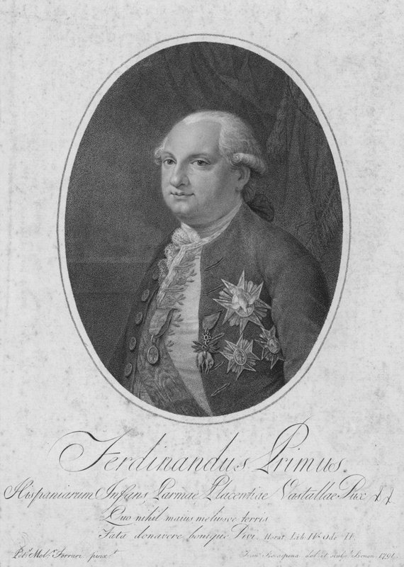 Ferdinand I, hertug av Parma (gravering) av Italian School