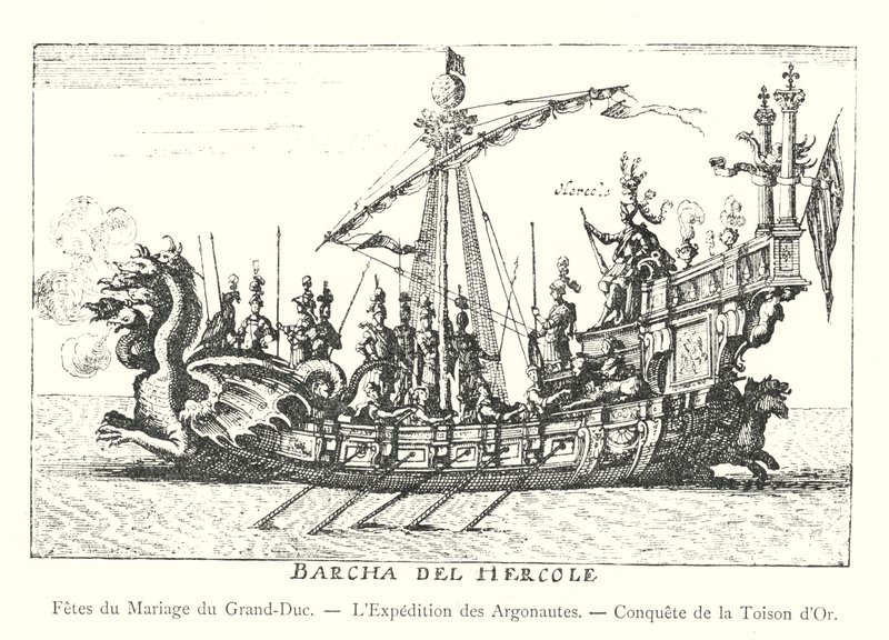 Storhertugens bryllup, Argonautenes ekspedisjon, erobringen av det gylne skinn (gravering) av Italian School