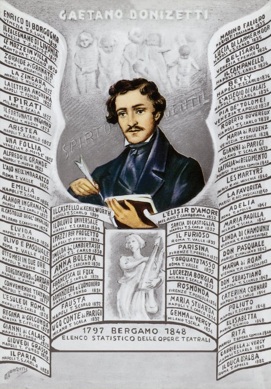 Gaetano Donizetti , italiensk komponist (1797-1848) av Italian School