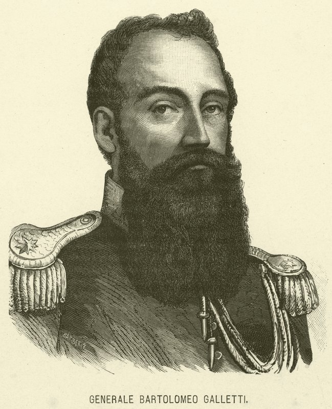 General Bartolomeo Galletti (gravering) av Italian School