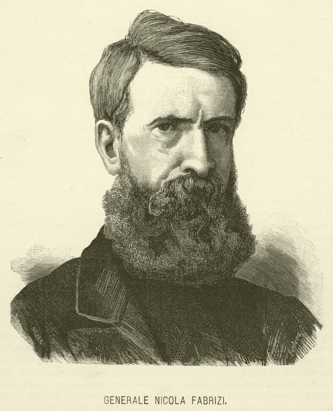 General Nicola Fabrizi (gravering) av Italian School