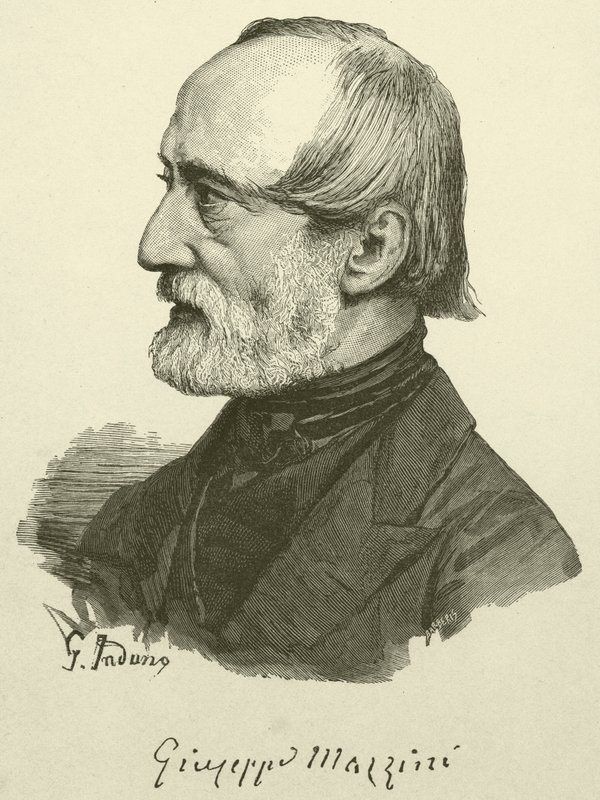 Giuseppe Mazzini (gravering) av Italian School