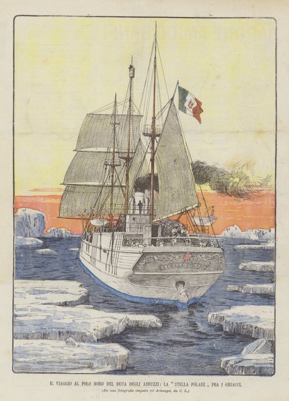 Reisen til Nordpolen til Duca Degli Abruzzi, Polarstjernen i isen av Italian School