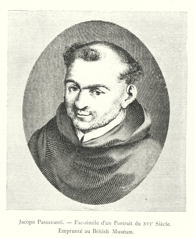 Jacopo Passavanti, faksimile av et portrett fra 1500-tallet, lånt fra British Museum (gravering) av Italian School