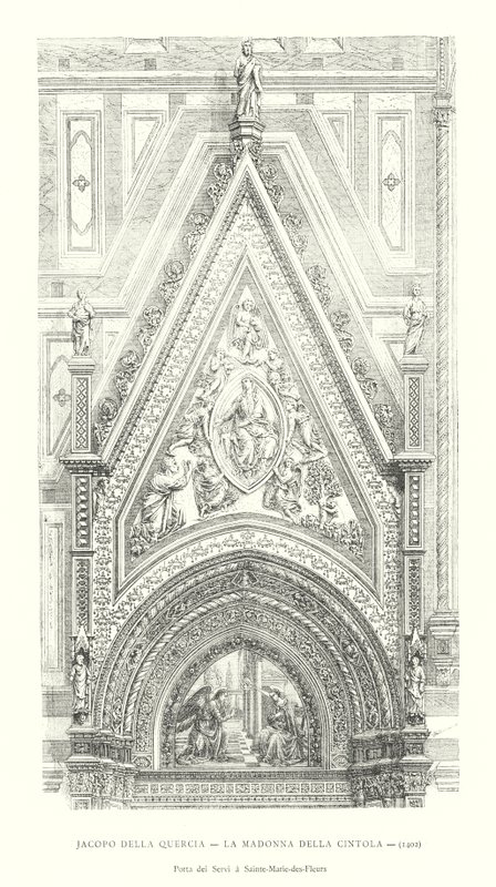 Jacopo della Quercia, The Madonna of the Belt av Italian School