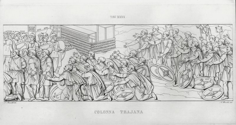 La Colonna Trajana, Trajans søyle (gravering) av Italian School