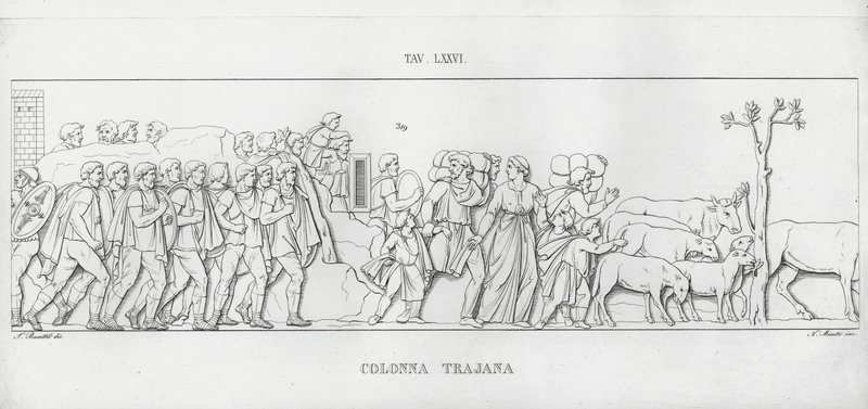 La Colonna Trajana, Trajans søyle (gravering) av Italian School