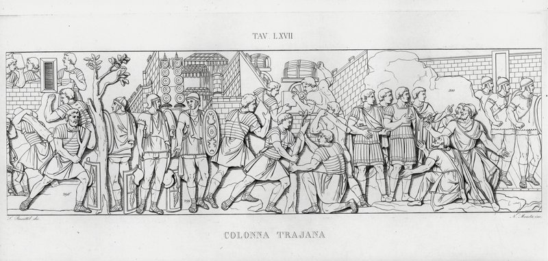 La Colonna Trajana, Trajans søyle (gravering) av Italian School