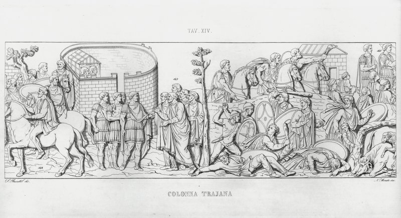 La Colonna Trajana, Trajans søyle (gravering) av Italian School
