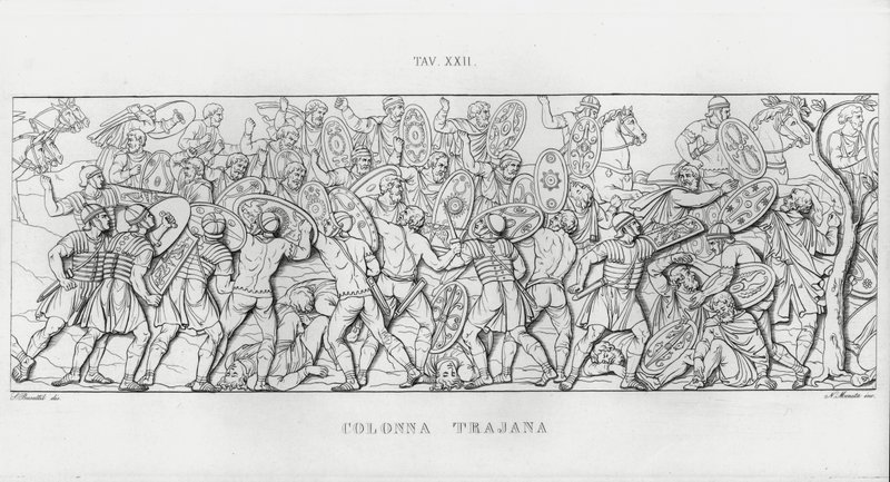 La Colonna Trajana, Trajans søyle (gravering) av Italian School