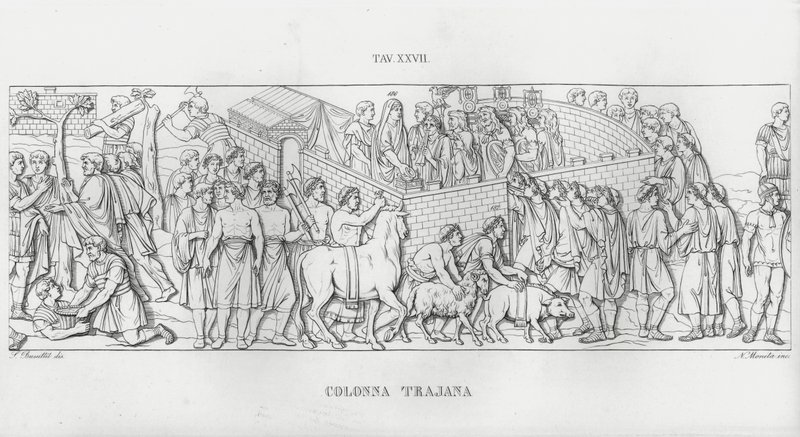 La Colonna Trajana, Trajans søyle (gravering) av Italian School