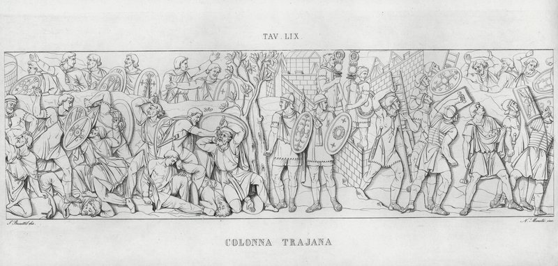 La Colonna Trajana, Trajans søyle (gravering) av Italian School