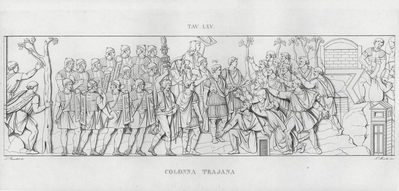 La Colonna Trajana, Trajans søyle (gravering) av Italian School