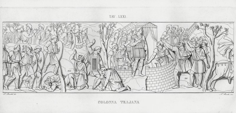 La Colonna Trajana, Trajans søyle (gravering) av Italian School