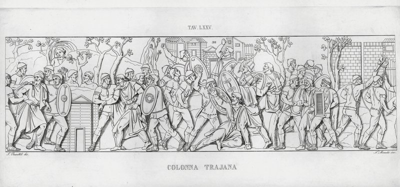 La Colonna Trajana, Trajans søyle (gravering) av Italian School