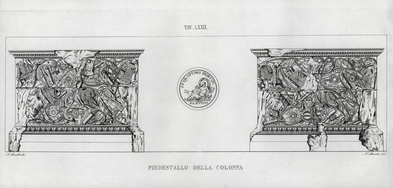 La Colonna Trajana, Trajans søyle (gravering) av Italian School