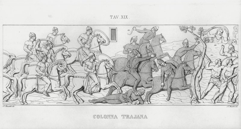 Trajans søyle (gravering) av Italian School