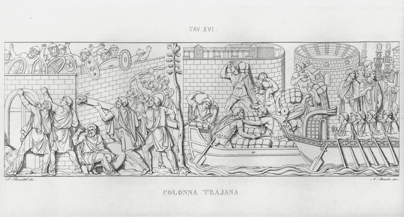La Colonna Trajana, Trajans søyle (gravering) av Italian School