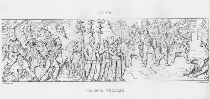 La Colonna Trajana, Trajans søyle (gravering) av Italian School