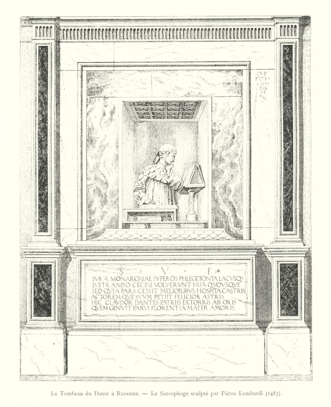 Dantes grav i Ravenna, Sarkofagen skulpturert av Pietro Lombardi av Italian School