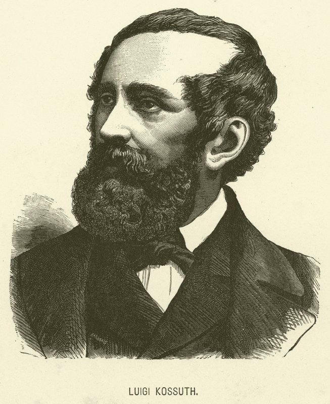Luigi Kossuth (gravering) av Italian School