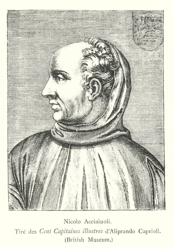 Nicolo Acciaiuoli, Tire des Cent Capitaines illustres av Aliprando Caprioli, British Museum (gravering) av Italian School