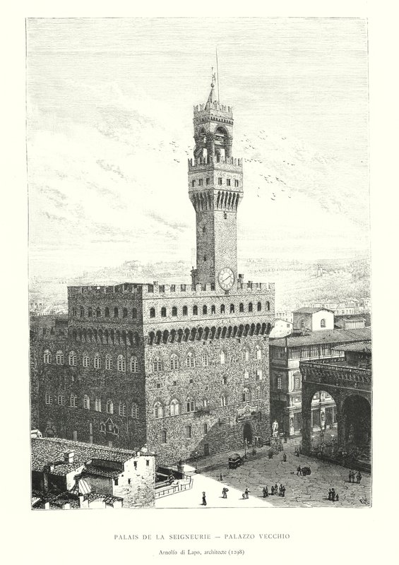 Palais de la Seigneurie, Palazzo Vecchio, Arnolfo di Lapo, arkitekt av Italian School