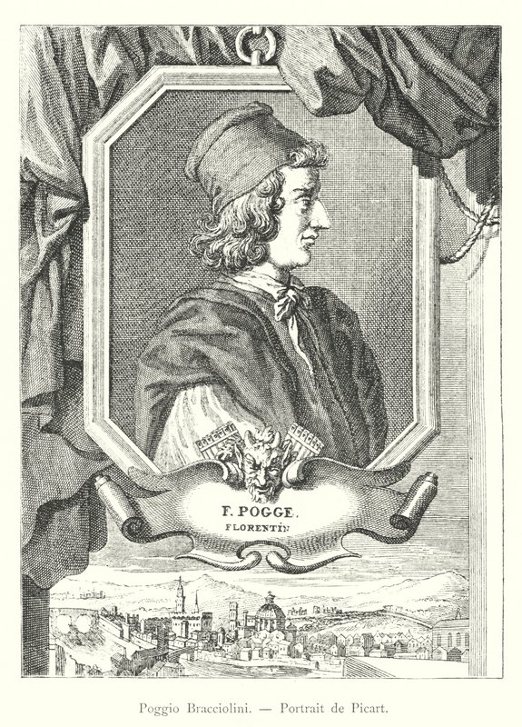 Poggio Bracciolini, Portrait de Picart (gravering) av Italian School