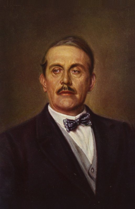 Portrett av Giacomo Puccini (fargelitografi) av Italian School