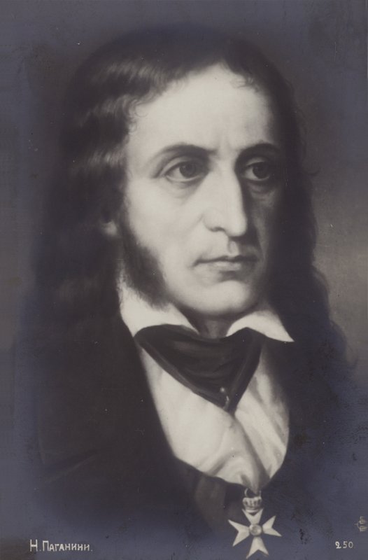 Portrett av Niccolo Paganini av Italian School