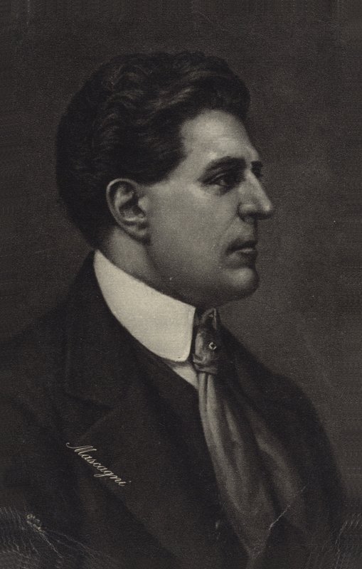 Portrett av Pietro Mascagni av Italian School