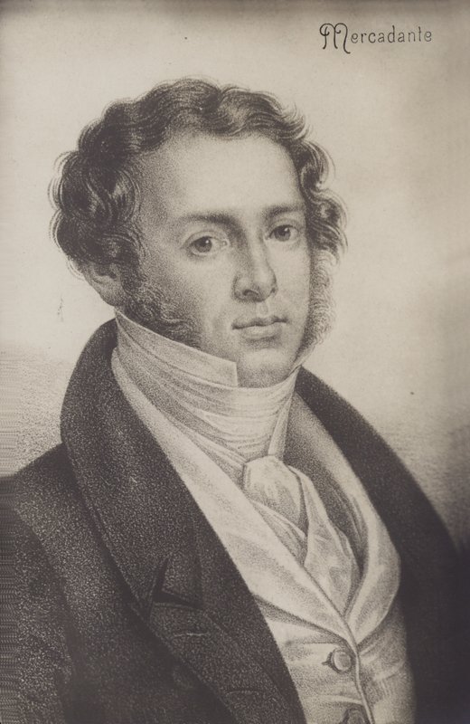 Portrett av Saverio Mercadante av Italian School