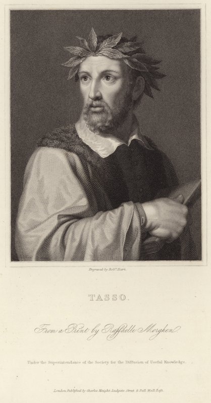 Portrett av Torquato Tasso av Italian School