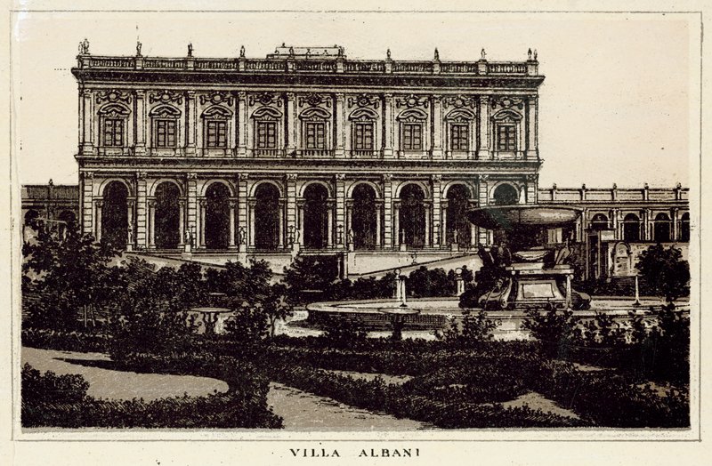 Roma: Villa Albani (litho) av Italian School