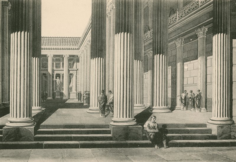 Basilikaen slik den var (gravure) av Italian School