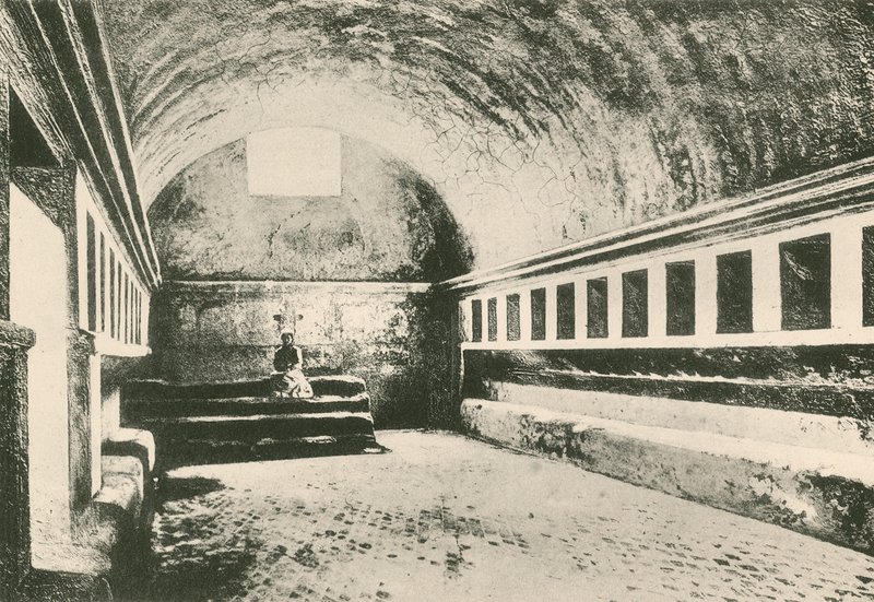 Frigidarium of Womans in the Stabian Baths, som det er (gravyr) av Italian School