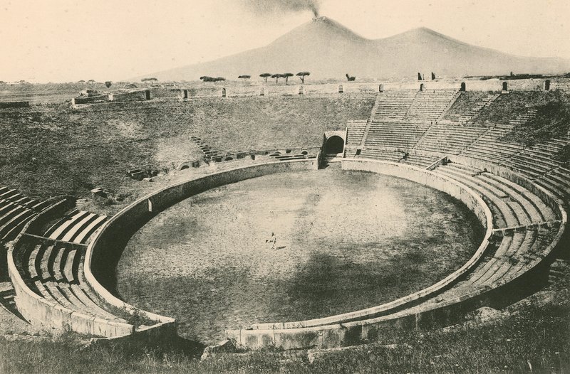 Amfiteaterets panorama (gravyr) av Italian School