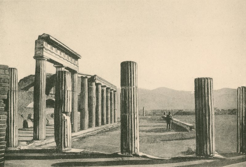 Det trekantede forumet slik det er (gravure) av Italian School