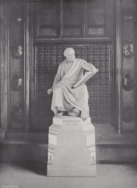 Statue av Sir Charles Barry av J. Benjamin Stone